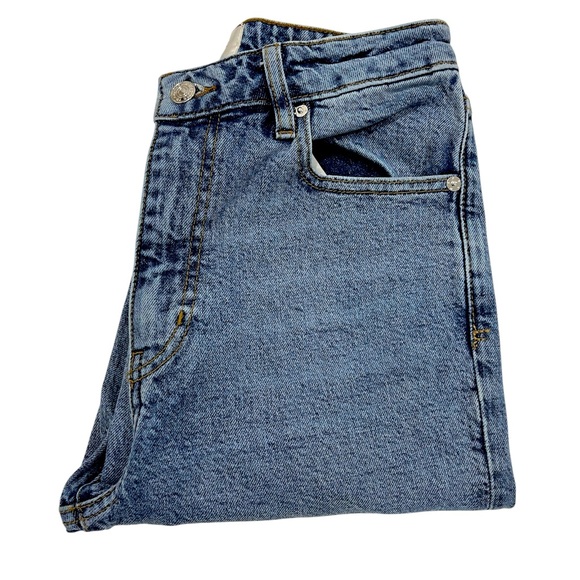 FRAME The Ruler High Rise Straight Leg Blue Denim Jeans sz 27 Minimalist - Picture 11 of 16